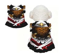 Vestido de perro con águila patriótica de la bandera de Estados Unidos, ropa para perro, camisa para cachorros, ropa linda para perros pequeños y gatos, ropa de verano para mascotas