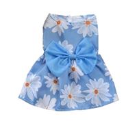 Vestido de perro para mascotas, ropa para perros, falda pequeña y mediana, chihuahua, pomerania, margarita, cachorro, niña, disfraz de boda, decoración de princesa para mascotas (M, azul)