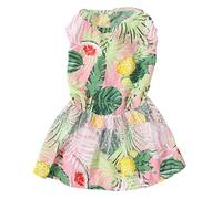 Vestido de perro romántico clásico con patrón de hojas, suave y cómodo, vestido de princesa para citas (XS)