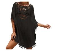 Vestido de Playa de Ganchillo Túnica de Bikini Ganchillo for Mujer, Vestido Playa con borlas Encaje, Cubierta, cárdigan Suelto Informal, Traje baño Verano