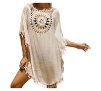 Vestido de Playa de Ganchillo Túnica de Bikini Ganchillo for Mujer, Vestido Playa con borlas Encaje, Cubierta, cárdigan Suelto Informal, Traje baño Verano