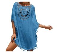 Vestido de Playa de Ganchillo Túnica de Bikini Ganchillo for Mujer, Vestido Playa con borlas Encaje, Cubierta, cárdigan Suelto Informal, Traje baño Verano