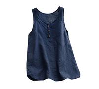 Vestido de playa informal para mujer, estilo vintage, bohemio, holgado, de verano, camiseta, informal, vintage, con volantes, vestido largo, largo hasta la rodilla, vestido de playa, marine, M