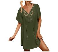 Vestido de playa para mujer, bikini de verano, vestido de playa, pareos, vestido de playa, túnica de playa, poncho de playa, blusa de playa, vestido de verano, O Verde, M