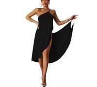 Vestido de Playa para Mujer Cover Up Escotado por Detrás Sin Mangas Moda Pareos Cuello en V Beach Bikini Camisolas Pareos de Playa Abrigo Bañador Verano Beachwear（Negro）