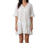 Vestido De Playa para Mujer Cubrebikini con Volantes Y Escote En V Poncho De Playa para Mujer Cubretraje De Baño Vestido De Verano Holgado O Túnica Traje De Baño Blusa Cubridora De Playa(L)
