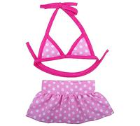 Vestido de playa para perros pequeños a la moda para cachorros bikinis conjunto falda de natación para perros de peluche