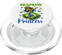 Vestido de Princesa brasileña Dab Girl Flag Heritage Girls Kids PopSockets PopGrip para MagSafe