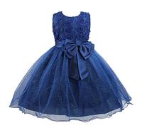 Vestido de princesa para niña Discoball, ropa festiva para niñas, vestidos de flores 3D, vestido de rosas con lazos y lentejuelas de tul para niñas, ideal para cumpleaños, viajes y ocasiones