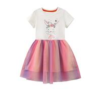 Vestido de Princesa para niña, Novedad de Verano, Vestido de Manga Corta para niñas de 2 a 7 años, Vestido de Conejo para Falda Informal Tubo Mujer Corta Niña 3 Años Invierno