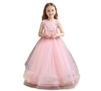 Vestido de princesa para niña, vestidos de niño, niña, carnaval, elegante, vestido de dama de honor princesas, encaje plisado, traje de noche en Tullerobe Fluido, ropa para vestir boda