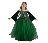 Vestido de princesa para niñas - Vestido para los más pequeños disfraces de Halloween Cosplay Outfit fiesta de cumpleaños de Navidad | Vestido de Navidad | Disfraz de bosque de 4 piezas, falda tutú en