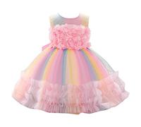 Vestido de princesa para niños, vestidos de bebé, niña, princesas, elegante, vestido de boda, dama de honor, encaje, plisado, traje de noche en Tullerobe Fluido, ropa para carnaval Communionrobe
