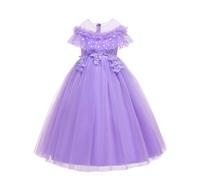 Vestido de princesa para niños, vestidos de niña, bailes, elegante, vestido de fiesta, princesas, encaje plisado, traje de noche de tul cómodo, ropa para carnaval