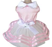 Vestido de princesa para perro, falda de encaje, suave, transpirable, para niñas pequeñas y medianas, cachorro ligero