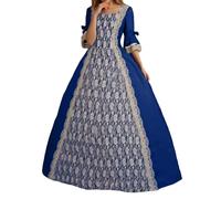 Vestido de princesa renacentista para mujer, vestido largo medieval, elegante, retro, reina, vestido de noche, vestido de cóctel victoriano, Halloween, carnaval, disfraz, cosplay, club, fiesta