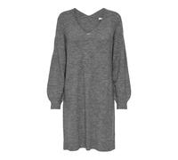 Vestido de Punto de Manga Larga para Mujer, Ajuste Regular, Vestido Midi Tejido, Camiseta con Escote en V, por la Rodilla JDYELANORA, Color:Gris Oscuro, Talla:M