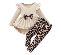 Vestido de Punto para niña con Cuello Redondo, Patchwork, Falda asimétrica y Leggings Informales para Uso Diario.