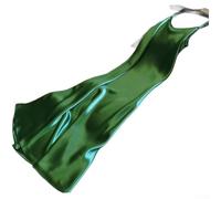 Vestido de satén para mujer, silueta suelta para estilo midi, ropa de dormir de tono sólido para cóctel, cita, disponible en M a 4XL (verde 4XL)