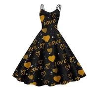 Vestido de té vintage para mujer, estilo años 50, 60, falda Audrey Hepburn, espalda descubierta, vestido de cóctel, corto, para fiestas, día de San Valentín, rockabilly, sin mangas, vestido de tul