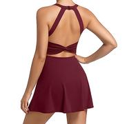 Vestido de tenis para mujer, con pantalones cortos y sujetador integrados, ropa deportiva, de golf, para actividades físicas y ejercicio