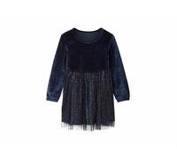 Vestido de terciopelo infantil - Azul#Tallas:98/104 (2-4 años). Talla