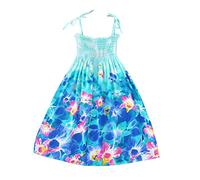 Vestido de Tirantes de Playa sin Mangas con Flores Bohemias Florales para niñas pequeñas, Ropa de Princesa Novia Tul Top Y