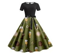 Vestido de tirolesa para mujer, estilo retro, estilo tirolesa, ropa tradicional tirolesa, conjuntos completos para Oktoberfest, vestido festivo, blusa tirolesa, tallas grandes, vestido maxi, Verde