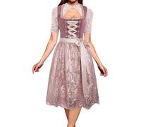 Vestido De Tirolesa Para Mujer Moda Tradicional Elegante Oktoberfest Fiesta Carnaval BáVaro Con Delantal Traje Uniforme Halloween,