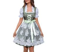 Vestido De Tirolesa Para Mujer Tradicional Sexy Traje Baviera Oktoberfest 3 Piezas Blusa Delantal TiroléS Uniforme Disfraz Carnaval Del BáVaro