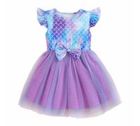 Vestido de Tul con tutú para niñas pequeñas, Vestido de Princesa con Mangas, Ropa Informal de Verano para 1 a 8 años Midi Larga