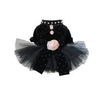 Vestido de tutú Brillante y Moderno con Elegante Encaje para Cachorros Extra pequeños y pequeños, Fiestas y Celebraciones Festivas. Perchas para Mascotas para Perros Pequeños (D, L)