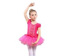 Vestido de tutú clásico con tutú de ballet, elegante falda de leotardo para niñas, traje de ballet en capas de malla para recital, traje de entrenamiento de bailarina para edades de 2 a 13 años, 02
