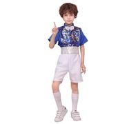 Vestido de Tutú y Leotardo con Mangas para Niñas Disfraz de Baile Escénico para y Celebraciones (C-Blue, 3-4 Years)