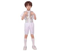 Vestido de Tutú y Leotardo con Mangas para Niñas Disfraz de Baile Escénico para y Celebraciones (C-White, 3-4 Years)