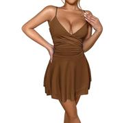 Vestido de verano para mujer Elegante vestido casual para mujer para uso diario y vacaciones, con cuello en V y estilo sin espalda. Perfecto para primavera y verano. Combinación ideal con tacones