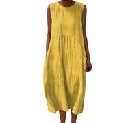 Vestido de verano para mujer medio largo fluido camisa, vestidos de manga larga holgados casuales una línea de estampado de flores vestidos de cuello redondo bohemio vestido de noche vintage para