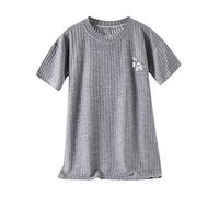 Vestido de Verano para niños pequeños Camisón de niña Estilo Delgado Ropa de casa de Manga Corta Pijamas Estampado de Conejo Pijamas Monos Mujer