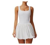 Vestido Deportivo Conjunto de Mono Yoga for Mujer, Sexy, antideslumbrante, una Pieza, for Danza, Ballet, Deportivo, Gimnasio(White,S)