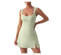 Vestido Deportivo Falda de Tenis for Yoga, Ligera y Transpirable, Color sólido, Sexy a la Moda, for Exteriores Golf Vestido Padel Mujer(Green,XL10)
