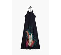 Desigual DAIKIRI Halter Dress, Negro, XL Women's