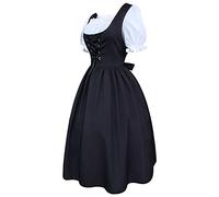 Vestido Dirndl De Oktoberfest para Mujer Midi Tradicional Tirolesa con Encaje Baviera Delantal Traje Experiencia Vestimenta Tnica Disfraz Bávara Adulta
