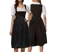 Vestido Dirndl De Oktoberfest para Mujer Midi Tradicional Tirolesa con Encaje Traje Baviera Fiesta Carnaval BáVaro Cerveza Festival Experiencia Vestimenta Tnica Disfraces
