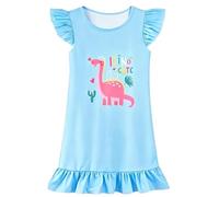 Vestido Dormir niña Estampado Lindo Volantes, camisón cómodo día Siesta Estilo Adorable niñas