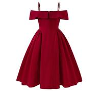 Vestido Elegante con Hombros Descubiertos y Volantes para niñas Grandes, Vestido de Fiesta de Verano