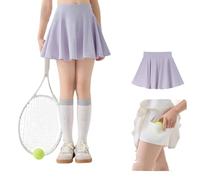 Vestido Elegante NiñA,Falda De Tenis para NiñAs Falda De Media Longitud para Verano Pantalones Ligeros Falda Plisada Blanca Falda Deportiva Corta Brillante Adecuada para NiñAs De 3 A 11 AñOs