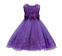 Vestido elegante para niñas, traje encantador para niños, perfecto para ceremonias y fiestas confeccionado en tejido suave y transpirable que ofrece una comodidad óptima durante todo el día. Corte