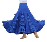 Vestido español de 360 Grados for Mujer, Gran Swing, clásico, Gitano, vals, práctica Baile, Ropa Escenario, Traje actuación(6)