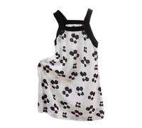 Vestido Estampado a la Moda para niñas y niños pequeños, Ropa Informal, Vestidos Goma Ancha De Vestir Negra