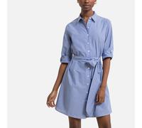 Vestido evasé con manga 3/4 Mujer Talla 36. Color Azul